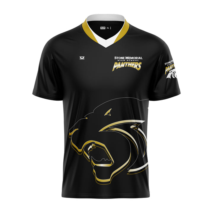 Stone Memorial HS - Cuffless Double V-Neck Jersey