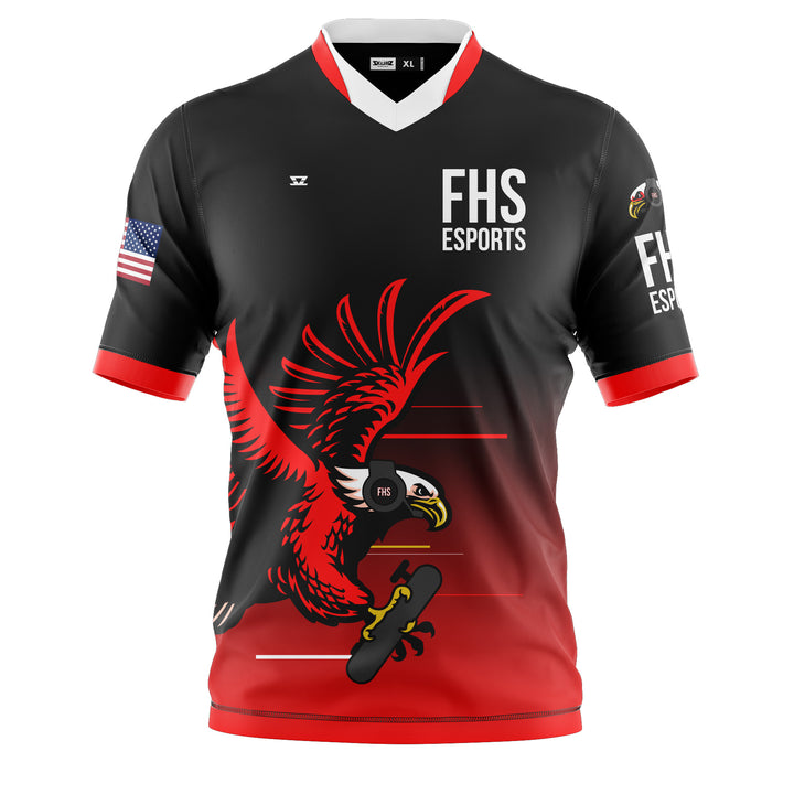 Fairview HS - Cuffed Double V-Neck Jersey