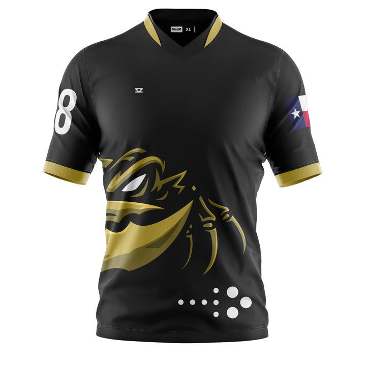 Calhoun ISD - Cuffed Double V-Neck Jersey